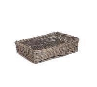 Red Hamper Pt077 Wicker Small Antique Wash Straight Sided Tray
