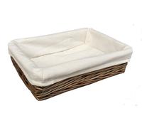 Red Hamper Pt078L Wicker Medium Lined Antique Wash Straight Sided Tray