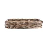 Red Hamper PT079 Large Antique Wash Straight Sided Wicker Tray, Brown