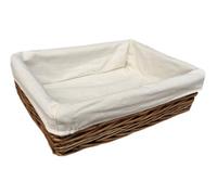 Red Hamper Pt079L Wicker Large Lined Antique Wash Straight Sided Tray