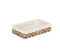 Red Hamper Pt080L Small Lined Rectangular Seagrass Tray