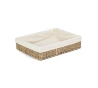 Red Hamper Pt082L Large Lined Rectangular Seagrass Tray