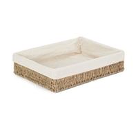 Red Hamper Pt083L Extra Large Lined Rectangular Seagrass Tray