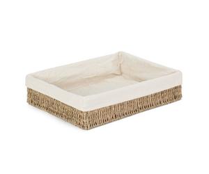 Red Hamper Pt083L Extra Large Lined Rectangular Seagrass Tray