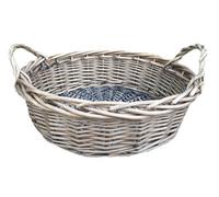 Red Hamper Pt084 Wicker Large Round Antique Wash Display Tray