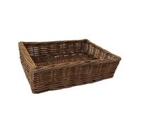 Red Hamper Pt097 Large Double Steamed Storage Wicker Tray