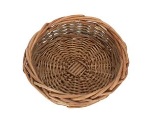 Red Hamper Pt105 Wicker Small Unpeeled Willow Round Tray