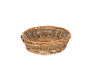 Red Hamper Pt106 Wicker Medium Unpeeled Willow Round Tray