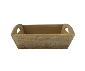 Red Hamper Pt133 Wood Oak Effect Small Wooden Tray