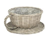 Red Hamper Pt146 Wicker Antique Wash Tea Cup Basket