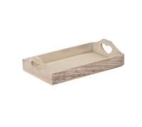 Red Hamper Pt159 Wood Large Shallow Wooden Heart Cut Out Tray