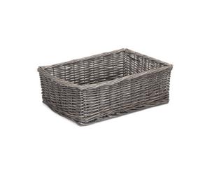 Red Hamper Pt164 Wicker Large Antique Wash Finish Wicker Tray