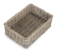 Red Hamper Pt177 Medium Wicker Grey Wash Storage Tray