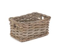 Red Hamper Ra002/1 Rattan Small Rectangular Grey Rattan Storage Baskets