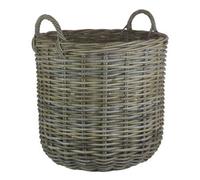 Red Hamper Ra010/2 Rattan Large Tall Round Fireside Grey Rattan Log Basket