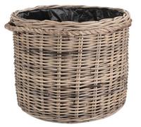 Red Hamper Ra029/2 Rattan Large Rope Handled Rattan Round Planter With Plastic Lining