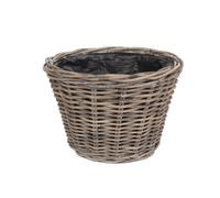 Red Hamper Ra031/1 Rattan Small Tapered Rattan Round Planter With Plastic Lining