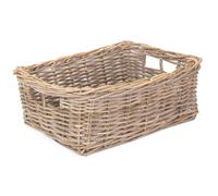 Rattan Shallow Kubu Grey Rattan Rectangular Basket Red Hamper Grey L