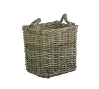 Red Hamper Rattan Square Grey Rattan Log Basket Red Hamper Grey