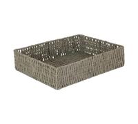 Red Hamper Rectangular Grey Straight-sided Paper Rope Trays - Medium