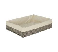 Red Hamper Rectangular Grey Straight-sided White Cotton Line Paper Rope Trays - Extra Large