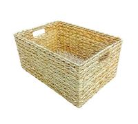 Red Hamper Rectangular Water Hyacinth Storage Baskets - Small
