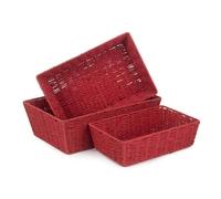 Red Hamper Red Paper Rope Display Tray - Set of 3