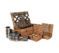 Red Hamper Rope Handled Ravenstor 6 Person Fitted Picnic Basket in Brown Red Hamper Brown