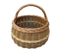 Red Hamper S055/HOME Wicker Round Shallow Shopping Basket