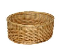 Red Hamper Round Straight-Sided Wicker Tray - Large