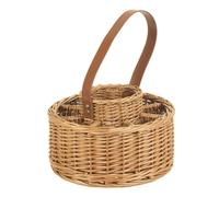Red Hamper Round Wicker Whisky Celebration Drinks Carrier