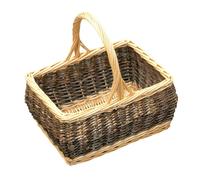 Red Hamper Rustic Rectangular Wicker Shopping Basket