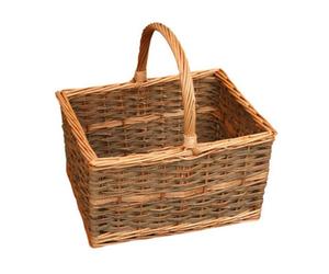 Red Hamper S018/home Wicker Yorkshire Rectangular Shopping Basket