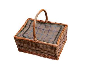 Red Hamper S025C/home Wicker Large Triple Weave Butchers Picnic Basket With Fitted Cooler