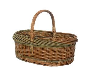 Red Hamper S031/home Wicker Green Willow Norfolk Shopping Basket