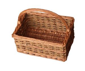 Red Hamper S045/home Wicker Small Rustic Rectangular Shopping Basket