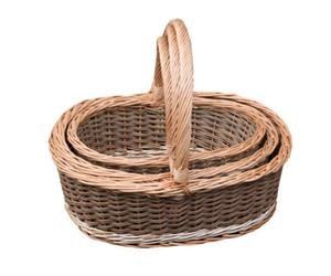 Red Hamper S049/home Wicker Set Of 3 Pennine Shopping Baskets