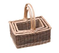 Red Hamper S050/home Wicker Set Of 3 Lakeland Shopping Baskets