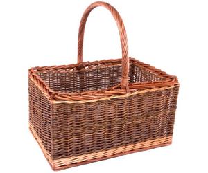 Red Hamper S051G/home Wicker Bakers Shopping Basket Green Finish