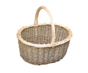 Red Hamper S054/home Wicker Large Green Willow Hollander Shopping Basket