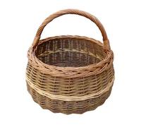 Red Hamper S055/home Wicker Round Shallow Shopping Basket