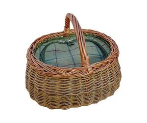 Red Hamper S058C/home Wicker Deluxe Car Basket With Fitted Cooler