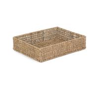 Red Hamper Seagrass Rectangular Seagrass Tray in Green Red Hamper Green