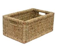 Red Hamper Seagrass Storage Basket, Wicker, Brown, 28 x 41 x 20 cm