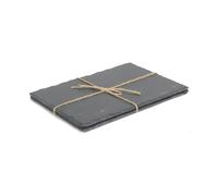 Red Hamper Set of 2 Drinks Large Rectangular Slate Placemats