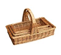 Red Hamper Set of 3 Cheshire Wicker Garden Trugs