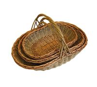 Red Hamper Set of 3 Wisley Wicker Garden Trugs
