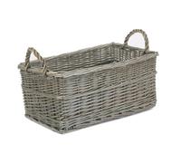 Red Hamper ST036/1 Wicker Small Shallow Antique Wash Storage Basket
