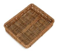 Red Hamper Shallow Wicker Serving Tray - Small