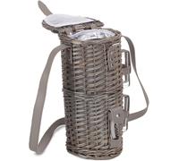 Red Hamper Single Bottle 2 Shot Glass Carrier -